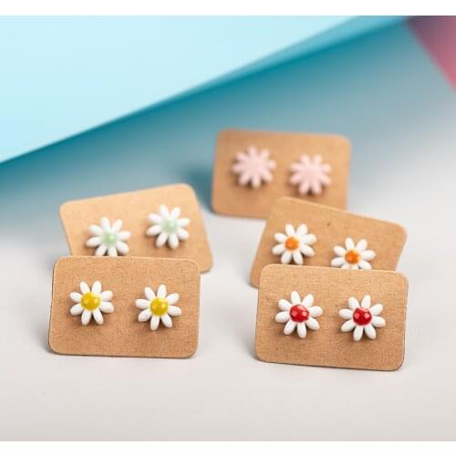 Special Plant Series Multicolor Chrysanthemum Ceramic Earrings Exquisite Porcelain Accessories Wholesale #LY223