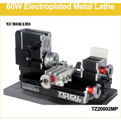 TZ20002MP 60W Electroplated Metal Mini Lathe/60W,12000rpmElectroplating Powerful metal lathe