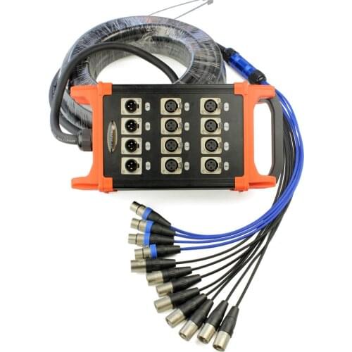 High quality KL Snake cable 100Ft (30 meter) -15 meters -50 meters 12 Channel XLR 8 Sends 4 Retur Stage Snake