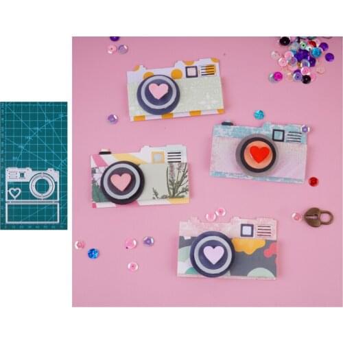 YaMinSanNiO Camera Square Label Metal Cutting Dies Stencils for DIY Scrapbooking Album Stamp Paper Card Embossing Stencil New