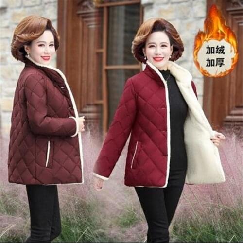Winter Lamb Fur Women Jacket Warm Plus velvet Thick Short Coat Female Casual Cotton Basic Jacket Plus size Parka Tops