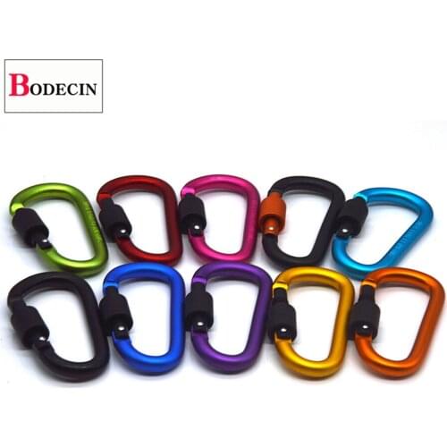 1PCS Outdoor Tools Camping Aluminium Carabiner Climbing Clip D-ring Lock Hanging Hooks Survival Tourism And Hiking Equipment