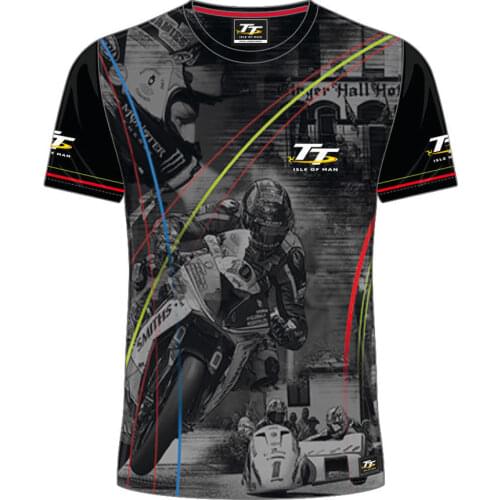 2018 MOTO GP TT racing isle of man tt races custom printed t shirt Mens Summer Mountain Course T Shirt