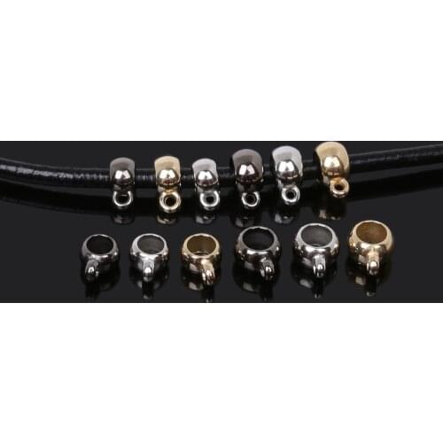 50Pcs/lot Clip Clasp Necklace Connector Bail Beads Charms Big Hole Beads Jewelry Accessories CCB Pendant Clip & Pendants Clasps