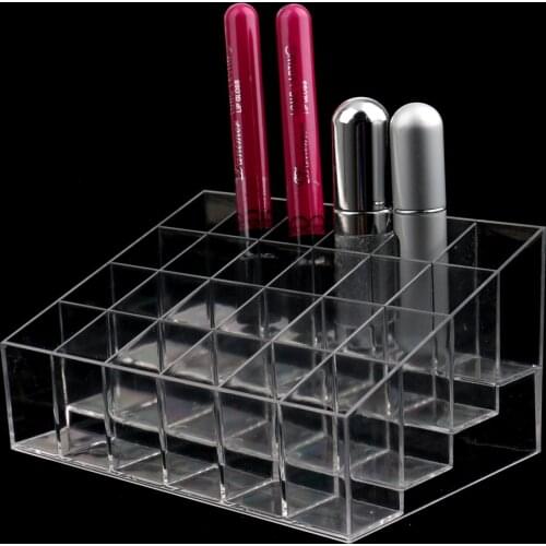 Acrylic Brush Lipstick Holder Display Cosmetic Jewelry Organizer Makeup Case