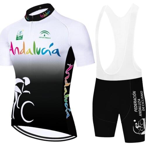Andalucia maillot ciclismo hombre conjunto deportivo equipos de ciclismo cycling shorts set short sleeve jersey ropa de ciclismo
