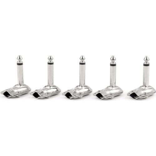 Artudatech 5 Pcs Lot Right Angle Jack Plug Connectors Mono 6.3mm Pancake 1/4 Inch Plug high quality