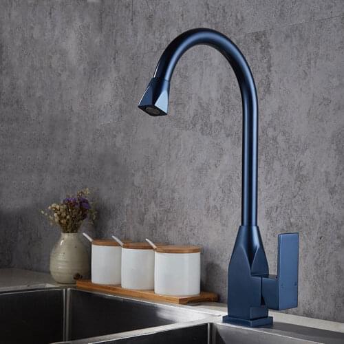 Black/Chrome/Blue/Gray Space aluminum kitchen faucet vegetable bathroom basin sink water taps cold hot Gold mixer luxury