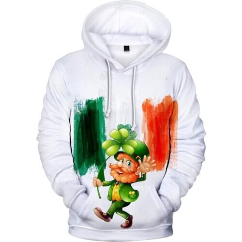 Childrens/kids Hoodies St. Patricks Day 3D Printed Hoodie Sweatshirt Boys Girls High Quality Jacket Coat Children Kids Clothes