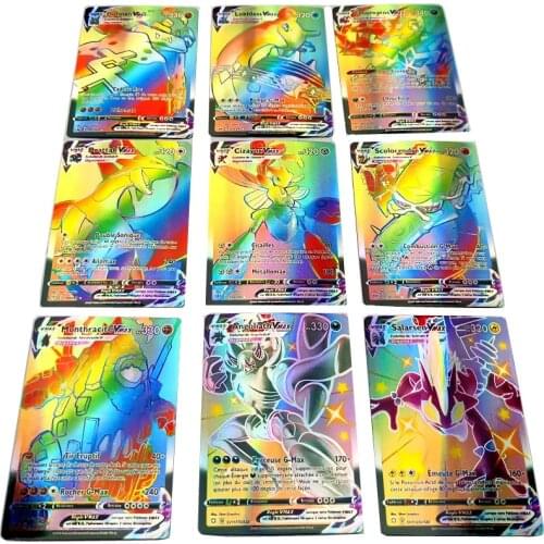 Pokemon French Version Card GX EX VMAX TAG MEGA Mew Charmander Buldasaur Shining TAKARA TOMY Game Trading Battle Booster Box