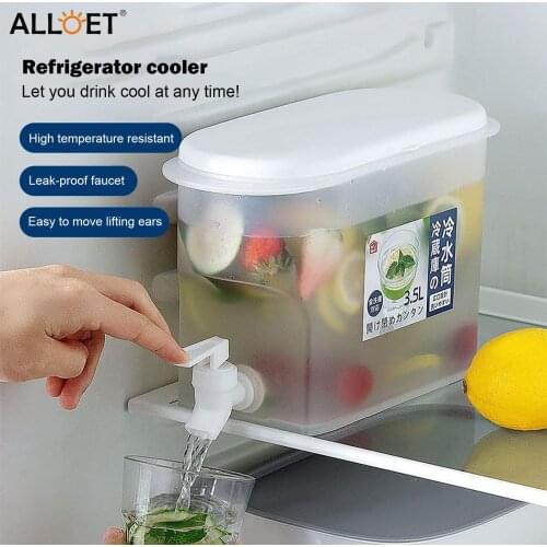 3.5L Water Jug Pitcher With Faucet Ice Water Infuser Bottle Kettle Container Lemonade Juice Tea Beverage Drink Dispenser Cooling