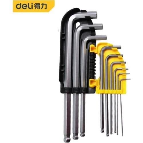 L-Shape Chromium Vanadium Steel Ball End Hex Allen Key Wrench Spanner Set Home Repair Tools Internal Hexagonal Wrench Inch