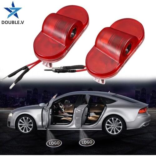 2pcs Car door light for Sk0da Octavia Outback XV logo car Welcome light LED Projector Lamp Decorative Lamp for Sk0da logo