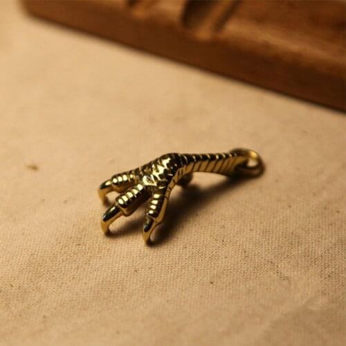 New Original Design Retro Eagle claw Knife Beads Brass Lucky Eagle claw Pendant EDC Multi Tools Men and Women Pendant Keychain