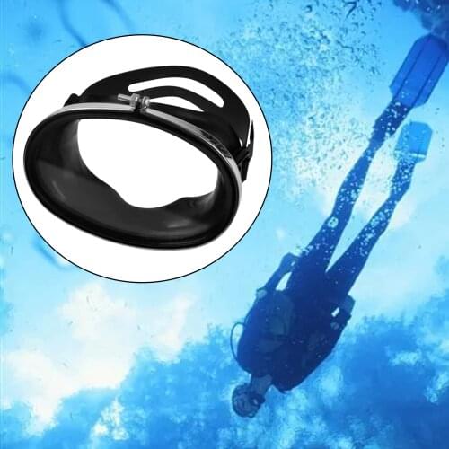 Oval Free Diving Mask Anti-Fog Tempered Glass Wide View Glasses Goggles