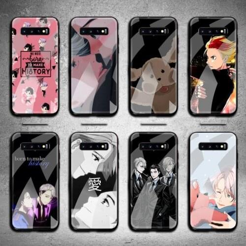Hot Yuri On Ice Anime Phone Case Tempered Glass For Samsung S20 Plus S7 S8 S9 S10 Note 8 9 10 Plus