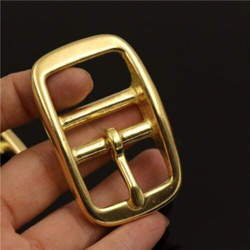 1pcs Solid Brass Belt Buckle Middle Center Bar Single Pin Belt Buckle Leather Craft Strap Belt 15mm/ 20mm/ 25mm