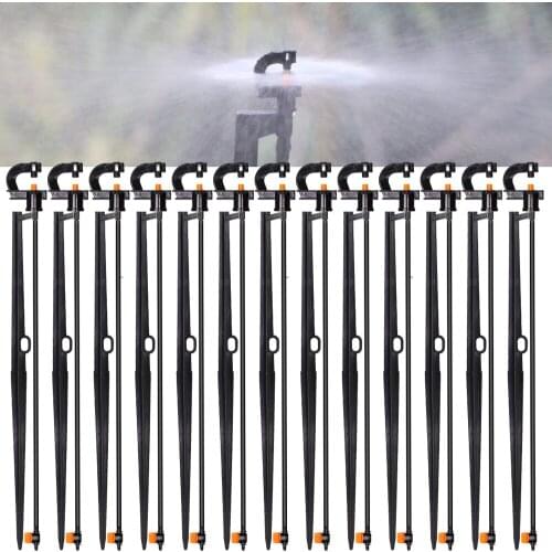 10PCS 360° Greenhouse Refraction Micro Nozzle Garden Drip Irrigation Misting System Hanging Humidifier Sprayer w 4/7mm Barb