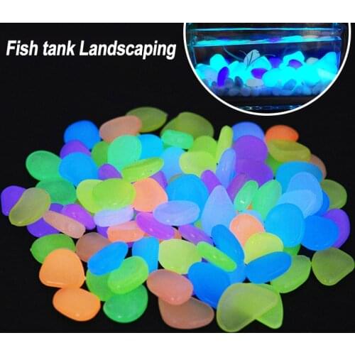 Garden Pebbles Stones for Yard Diy Decorative Luminous Stones Walkways Garden Decoration 100pcs C1
