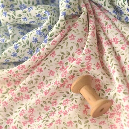 Printed Chiffon Fabric Small Floral Polyester Chiffon Fabric by meter For DIY Dress