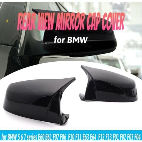 Horn Shape M Style Replacement Side Mirror Cover for BMW 5 6 7 Series E60 E61 F07 F06 F10 F11 E63 E64 F12 F13 F01 F02 F03 F04