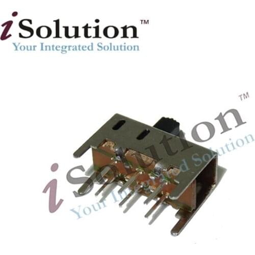 SS22H02 6 Pins PCB On-On 2 Position DPDT 2P2T Mini Slide Switch Side Knob Height 5mm