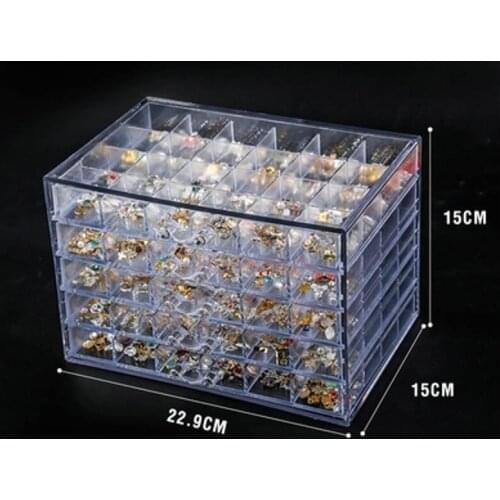Nail Jewelry Storage Box Tool Transparent Multi-layer 120 Nail Drill Box Classification Storage Box Drawer Jewelry Box Sale