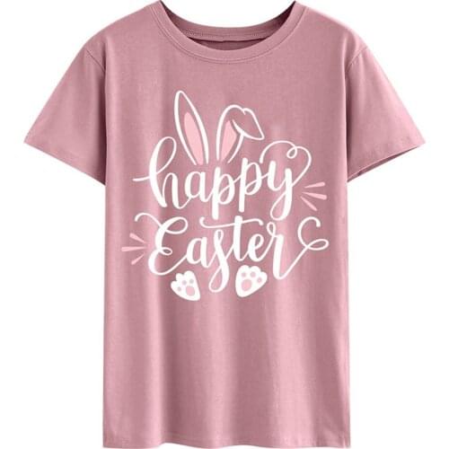 Summer Kawaii Cartoon Flower Rabbit Animal Print Women Short Sleeve Casual Cotton T-shirt Girls Harajuku Style Fashion Tshirts