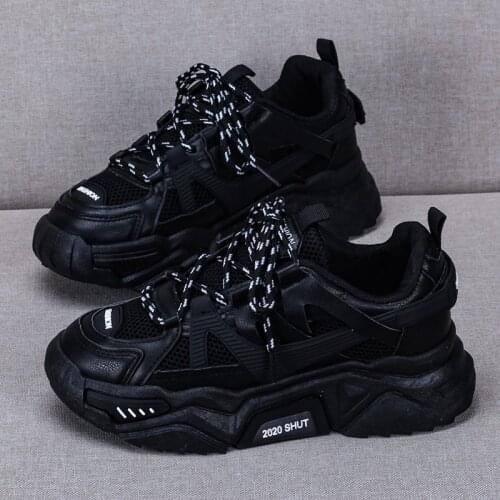 SAWDYJ Sneakers Fashion Women Shoes Blue Orange Mesh Casual Shoes Woman Trainers Lace-Up Platform Sneakers Women Vulcanize Shoes