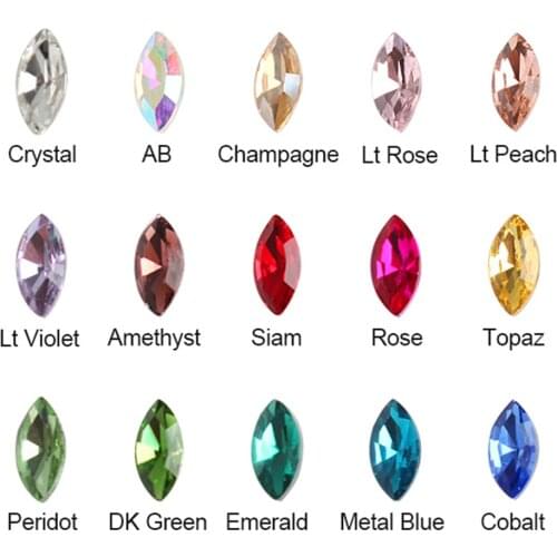 30Pcs/Lot 3D Nail Art Rhinestones Shining Color Horse Eye Nail Rhinestone Gem DIY Mix Color For Nail Art Stone