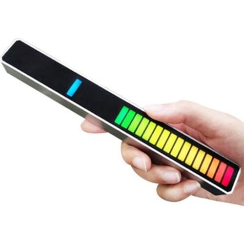 32 Bit Music Level Indicator RGB Lamp Voice-Activated Pickup Rhythm Ambient Light Color Sound App Control Desktop Audio Spectrum