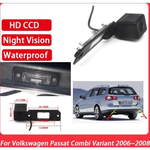 Car Wireless Parking Reverse Rear View Camera Night Vision high quality RCA For Volkswagen Passat Combi Variant 2006 2007 2008