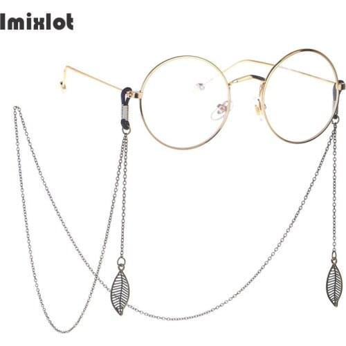 Fashion Pendant Eyeglass Chains Sunglasses Necklace Reading Leaf Glasses Chain Eyewears Cord Holder Gold Bronze Neck Strap Rope