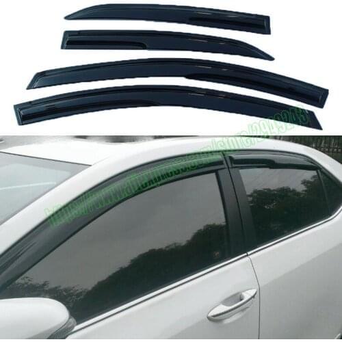 Side Window Deflector Acrylic Sun Rain Deflector Weather Shield for For Toyota Corolla 2014 2015 2016 2017 2018
