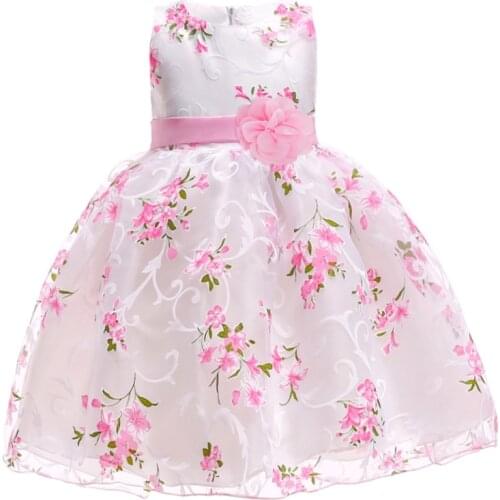 Infantil Flower Dress For Girls 1st Birthday Party Wedding Lace Tutu Girl Dress Baby Girl Princess Vestido Christmas Costume