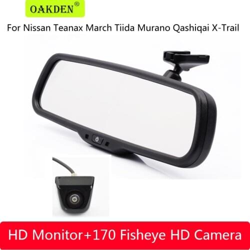 For Nissan TEANAX March Tiida Murano QASHQAI 4.3 Inch TFT Car Rear View Camera Mirror Monitor Special Bracket Backup Reverse