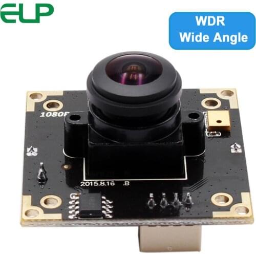 ELP 1080P HD WDR Fisheye H.264 Mini Webcam Industrial Machine Vision Camera Module Board with Mic for Android Linux Windows MAC