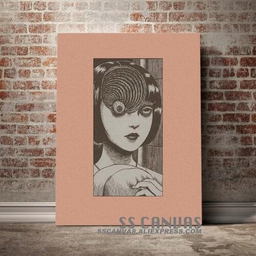 Uzumaki Junji Ito Anime Canvas Painting Decor Wall Art Pictures Bedroom Study Home Living Room Decoration Prints Poster