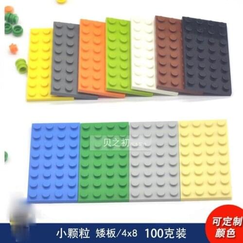 100g Bulk Parts 4x8 Thin Bricks Building Blocks Plastic base Plate MOC Figure Model Assemble Educational Toys for Children 3035