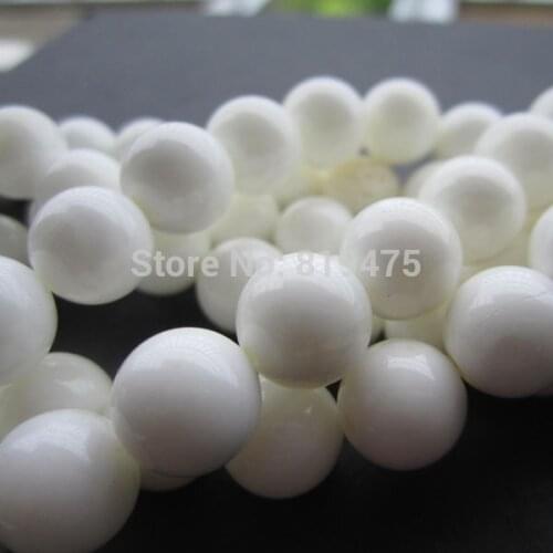 Natural White Tridacna Shell beads White Color Beads Round 6mm 8mm 10mm for jewelry making High Quanlity