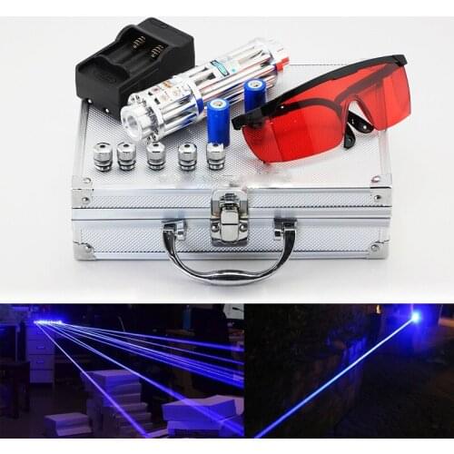 High Power Powerful Blue Laser Torch Flashlight Burning Match/Burn Light Cigars/candle 450nm 1000m Focusable Blue Laser Pointers