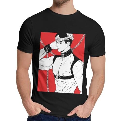 2019 Oh Sangwoo Homme Tee Shirt For Men Slim 100% Pure Cotton Clothes Round Neck