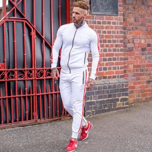 NEW Men Brand Sweatshirt Sports Set Gyms Exercise Jogging Clothes Male Suit Mens Jacket +Pants Tracksuit Casual Sportswear