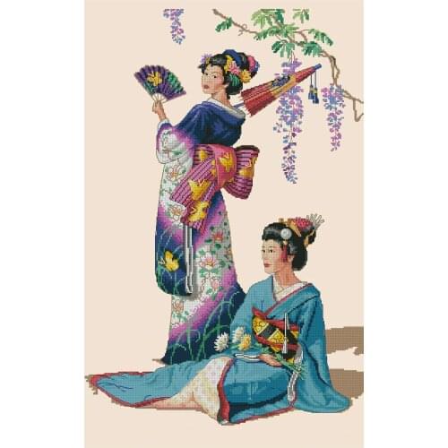 Top Quality Beautiful Lovely Counted Cross Stitch Kit Jewels of the Orient Japanese Woman Lady Girls dim 03898 3898