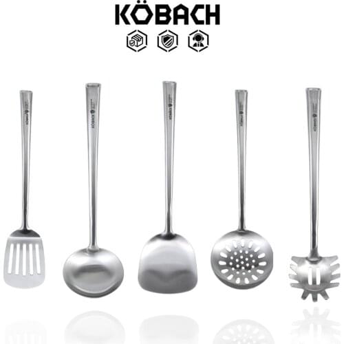 KBH Kitchen cooking utensils set 5-piece stainless steel cooking tools set stainless steel cooking spoon spatula