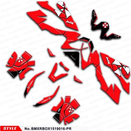 Aftermarket Custom Graphics Motorcycle Stickers Deco Kit for S1000XR 2015 2016 2017 2018 2019, Style No. BMXR1519016-X