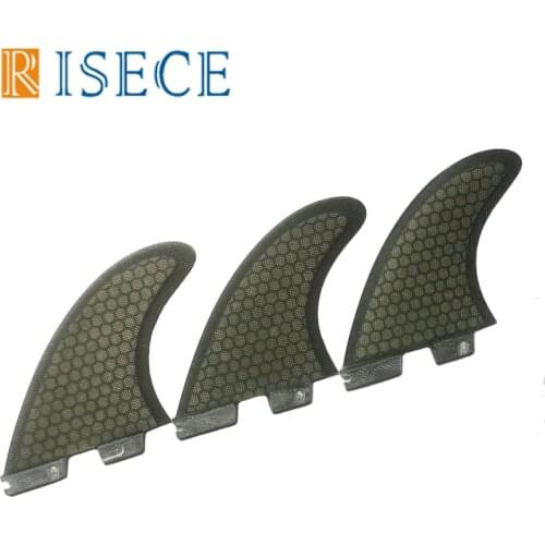 Newest Fiberglass Twin Tabs II Surfboard Fin Thruster Honeycomb Surf Fin L Size G7 Double Tabs 2 Basic Tri-set Fins