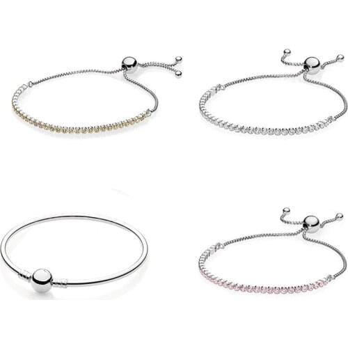 New Fashion Gold Sparkling White Yellow Bracelet Love Beaded Can Be Diy String Ornaments Original Ladies Jewelry