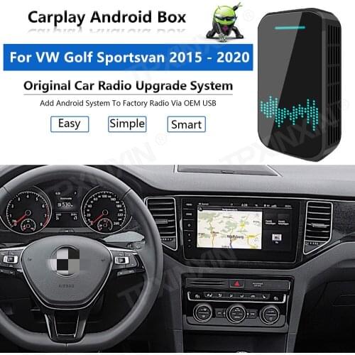 Upgrade Radio Carplay Android Auto Audio For Volkswagen Golf Sportsvan 2015+Apple Wireless AI Box Car Multimedia Player GPS Navi