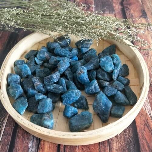 Natural raw rough blue apatite crystal gem stone chakra healing mineral for making jewelry home decoration